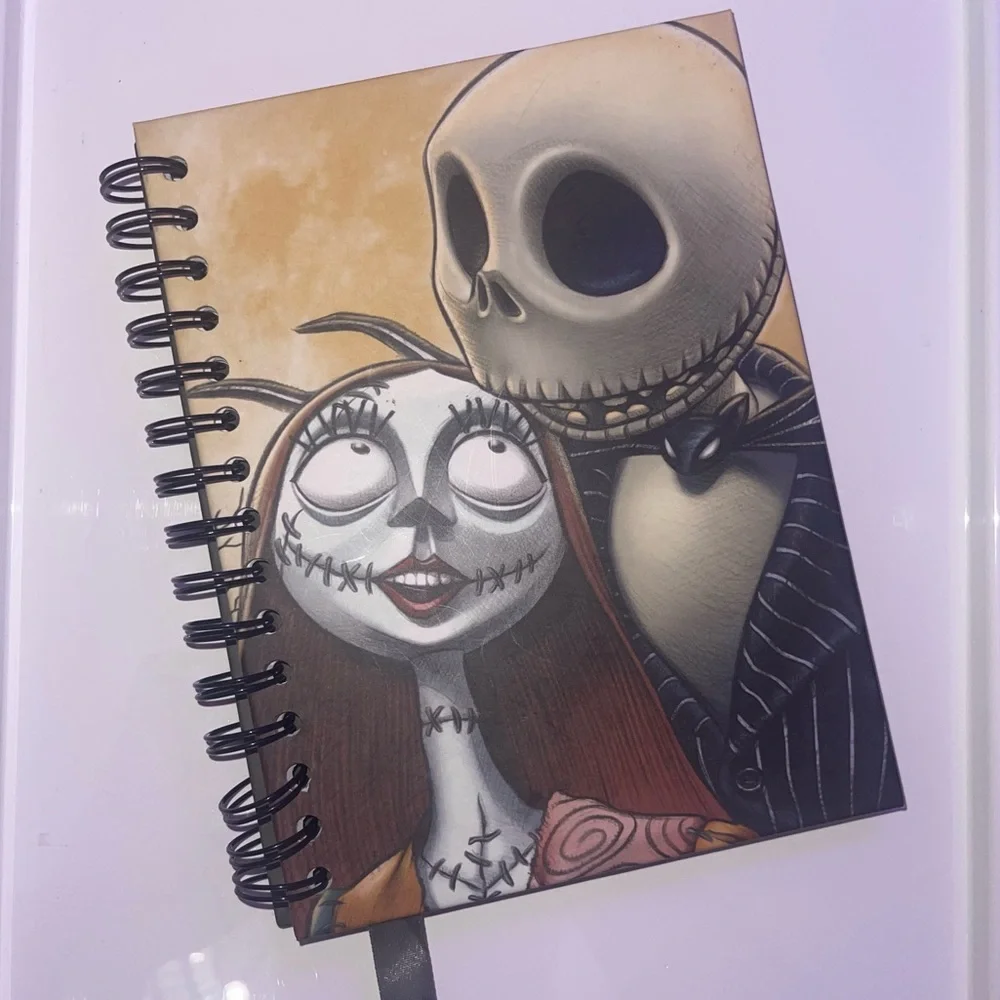 Jack and Sally the nightmare before Christmas spiral notebook, Disney store